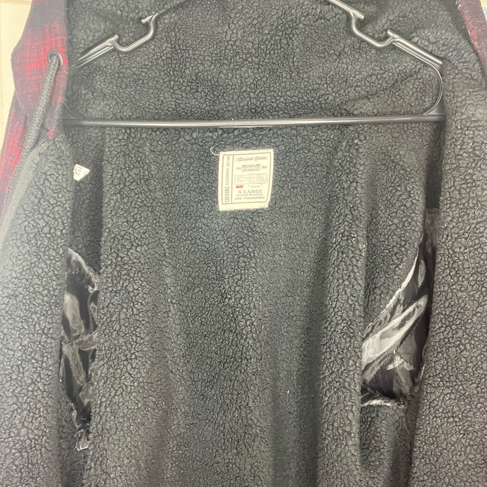 Red and black flannel jacket